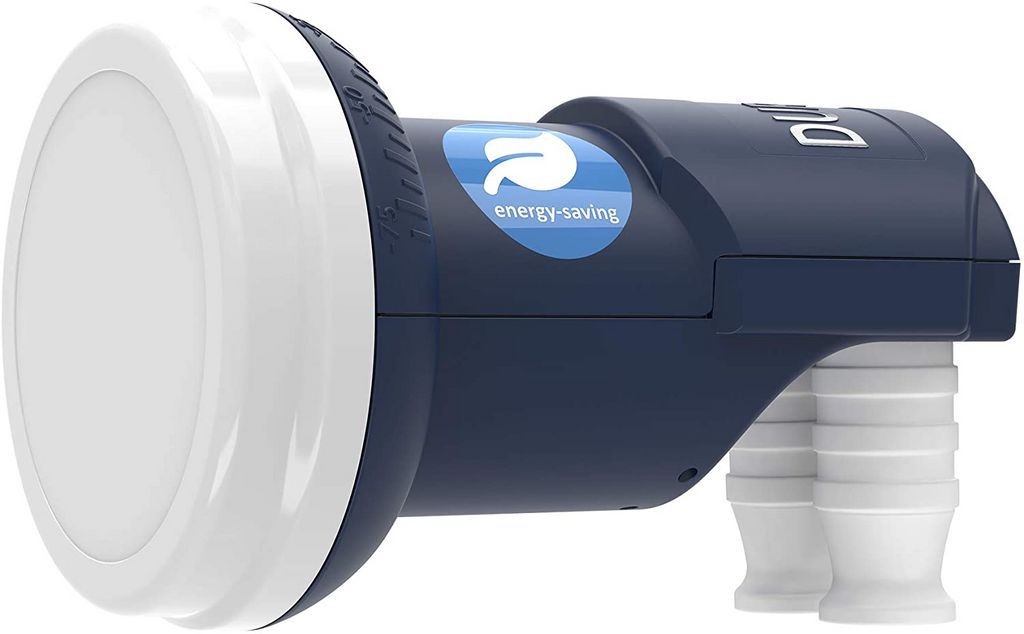 Twin LNB - DUR-line Blue ECO 11066 Stromspar-LNB - 2 Teilnehmer -\n Premium-Qualität - [ Test SEHR GUT *] 2-Fach digital Full HD 4K 3D