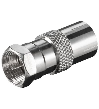 Wentronic 11624  F-Adapter F-Stecker auf Koaxkupplung