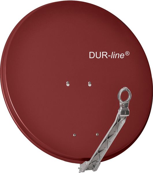 80cm Satellitenschüssel - DUR-line Select 75/80 R \n Ø: 80 cm ziegelrot (RAL 8012) Spiegel Feedarm und Rückenteil aus ALU 3 x Test "Sehr gut"
