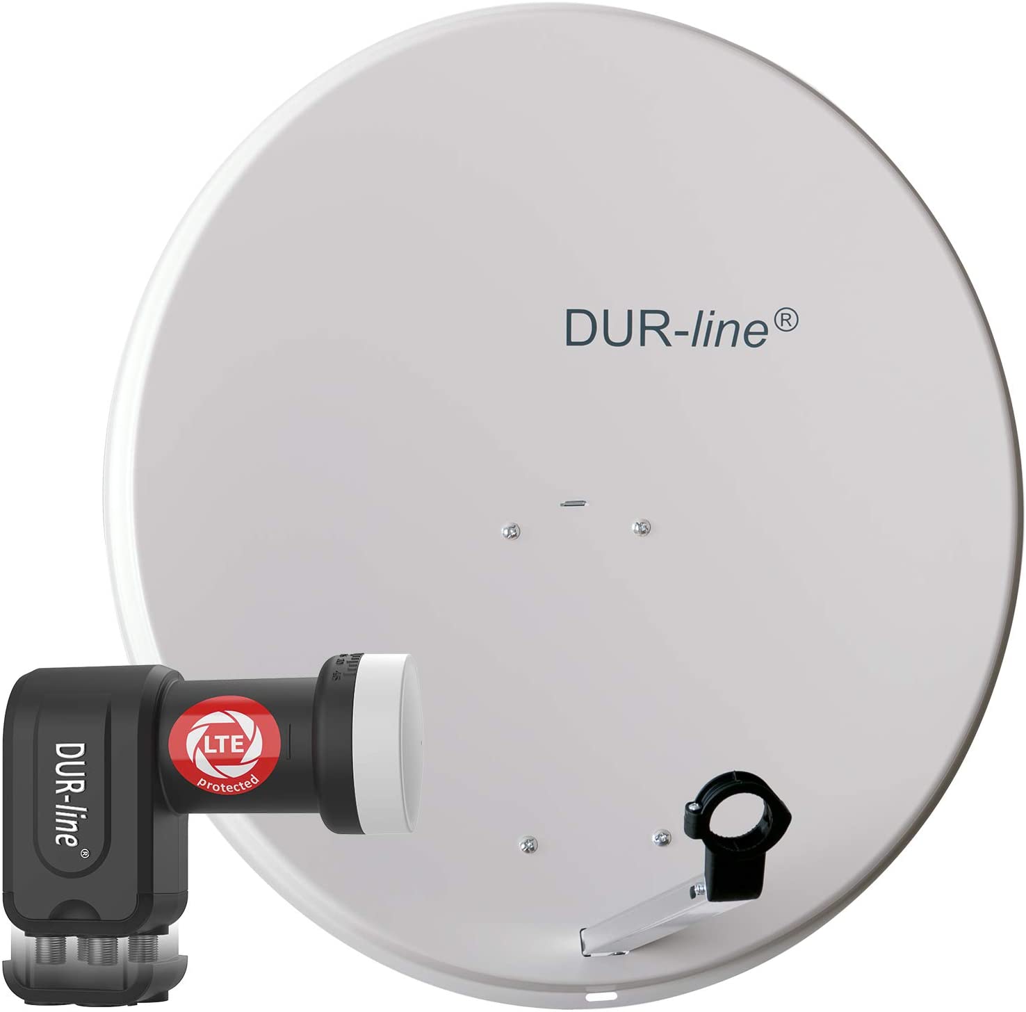 1 Teilnehmer Set - Digitale Sat-Komplett-Anlage DUR-line MDA 80,\n +Ultra Single - LNB hellgrau [Camping Astra 19.2° DVB-S/S2 Full HD 4K 3D]
