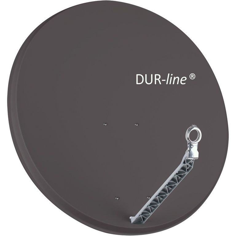 90cm Satellitenschüssel - DUR-line Select 85/90 A \n Ø: 90 cm Test 01.2017: sehr gut anthrazit (RAL 7012) Spiegel Feedarm und Rückenteil aus ALU
