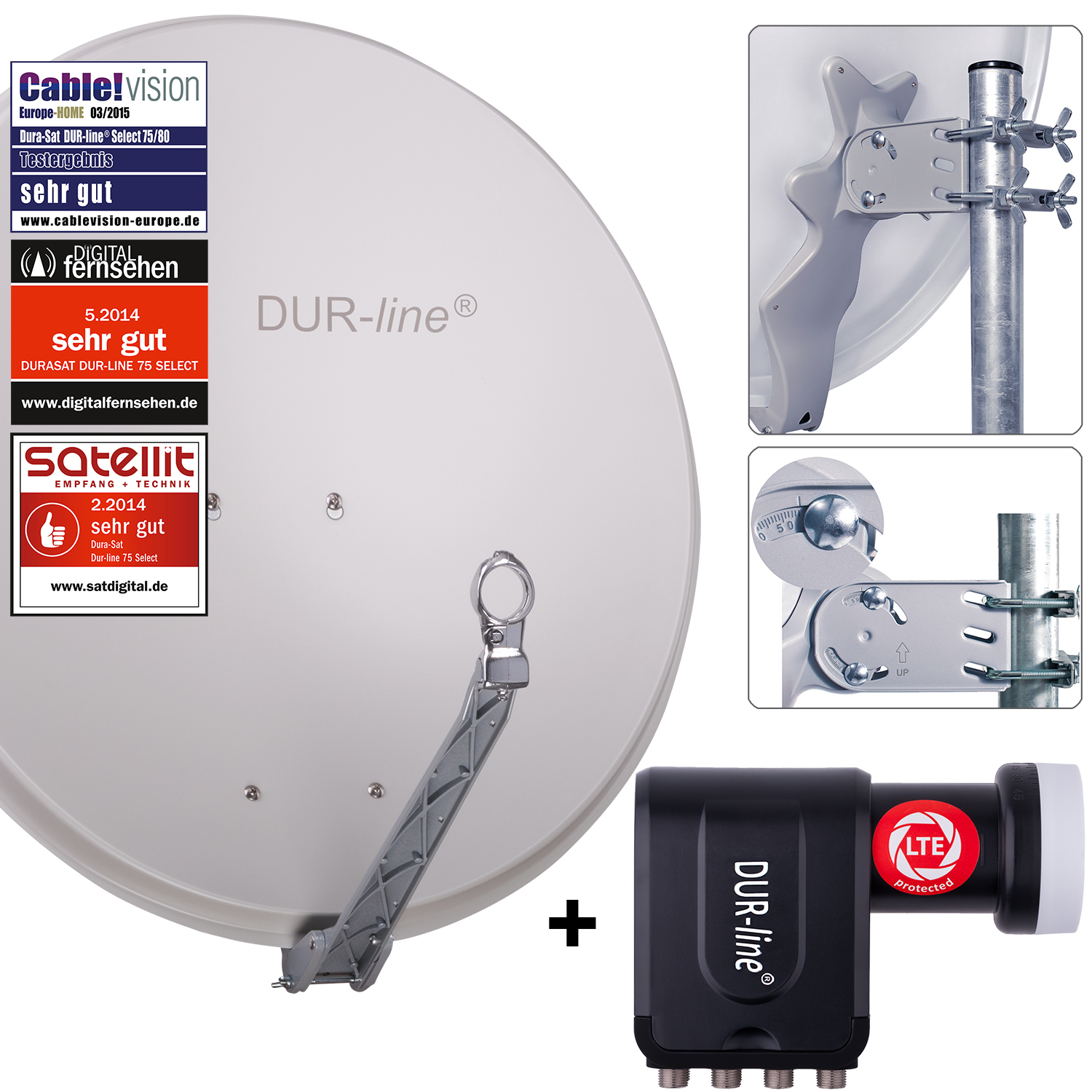 DUR-line 8�Teilnehmer Set 80�cm - Qualit�ts-Sat-Komplettanlage 12365-/bilder/big/12365_2.jpg