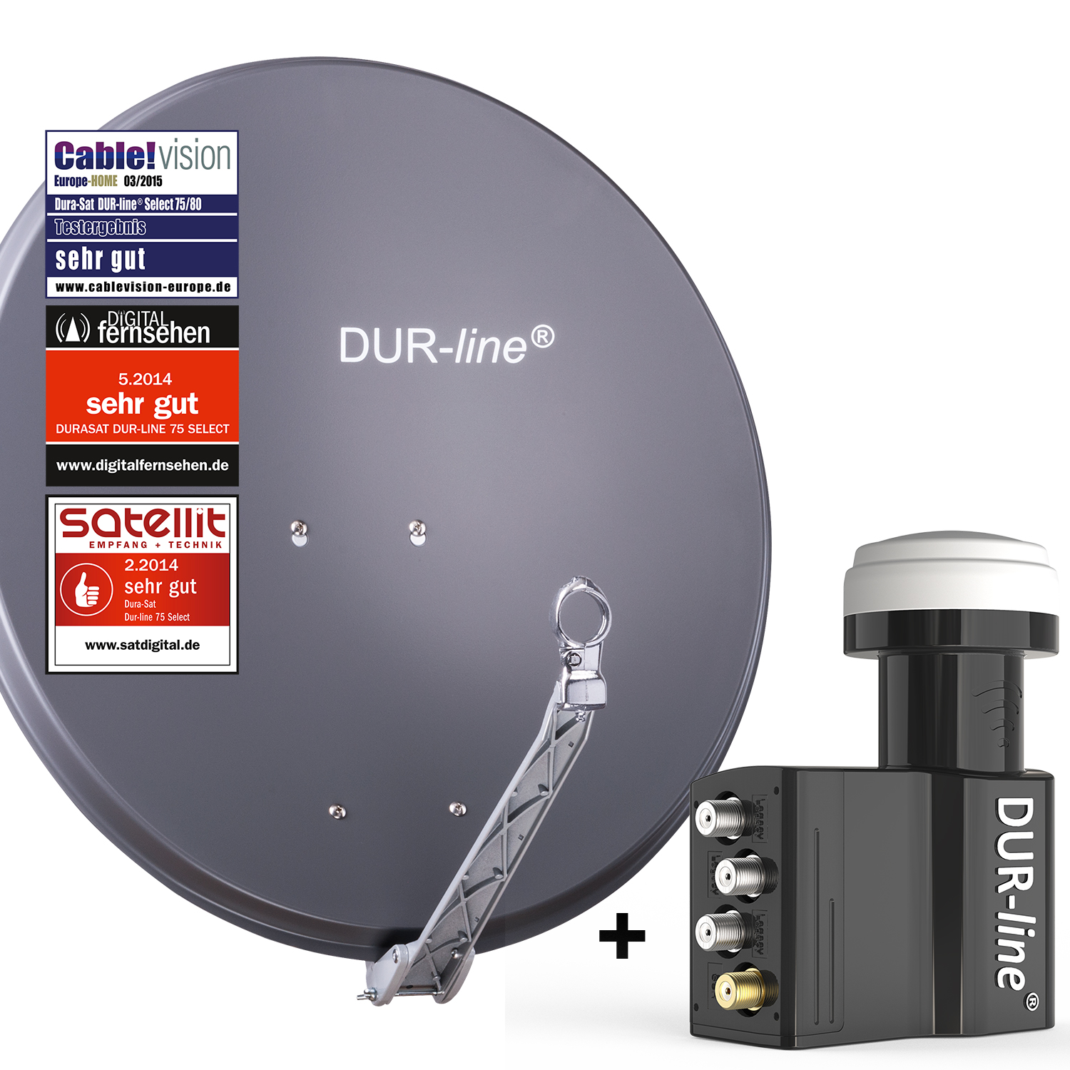 DUR-line 7�Teilnehmer Set 80�cm - Qualit�ts-Sat-Komplettanlage 12375-/bilder/big/12376-2.jpg