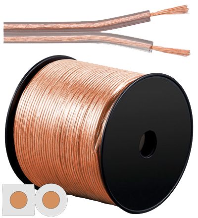 Wentronic 15019  Lautsprecherkabel 2x 1.5 mm² Meterware transparent