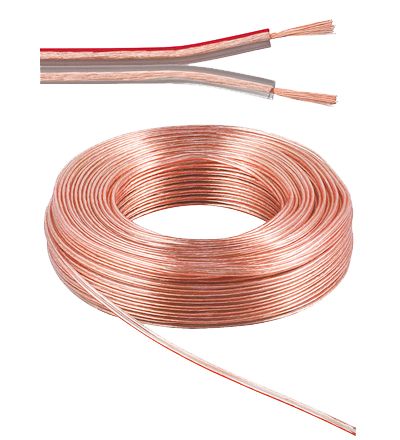 Transmedia KL 1-20 TL Lautsprecherkabel 2x 0.75 mm² 20 m transparent
