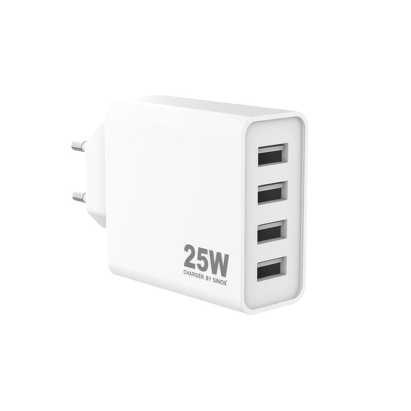 sinox Pro SXP 6025  USB-A Schnellladegerät \n 25 Watt 4 USB-A Anschlüsse weiß
