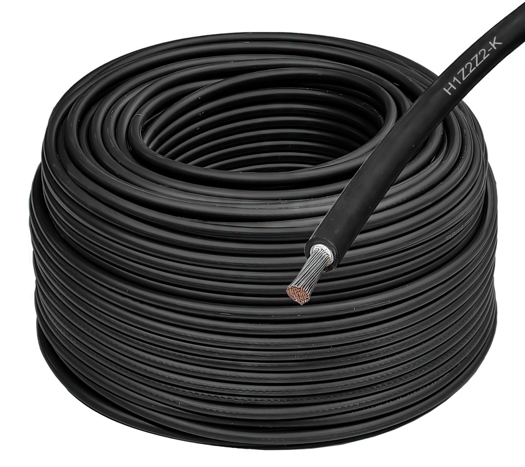 1x6mm² Potentialausgleich Erdungskabel Solarkabel - XmediaSat \n Solarkabel H1Z2Z2-K schwarz