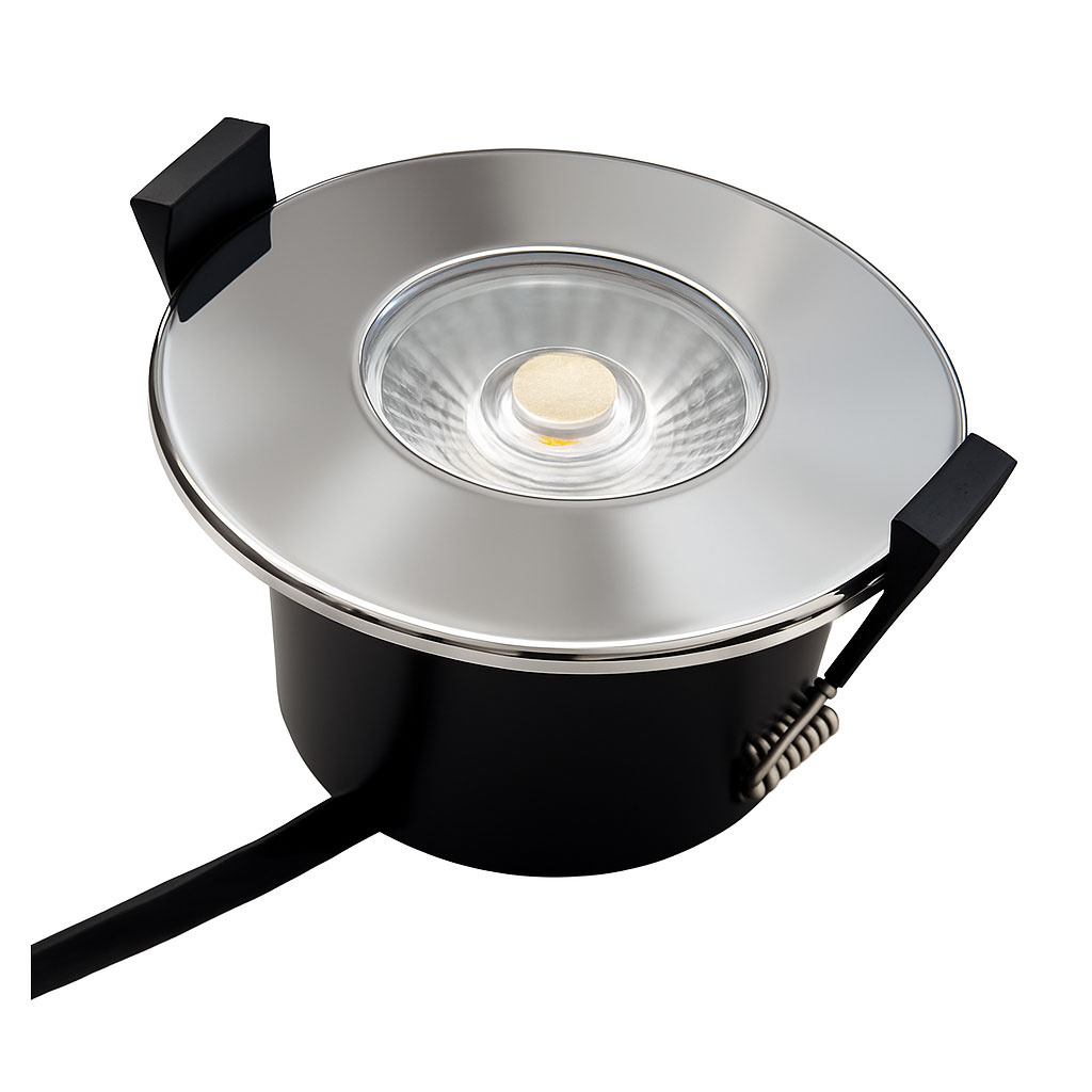 Luxna Lighting LXLEDDL5-7.5WCCT4 LED Einbaustrahler 230 V dimmbar | Leistung 5 W / 7.5 W einstellbar | 2700–6000 K CCT | LED Downlight| 3 Designringe Weiß / Chrom / Schwarz | 500–700 lm | 5 Jahre Herstellergarantie