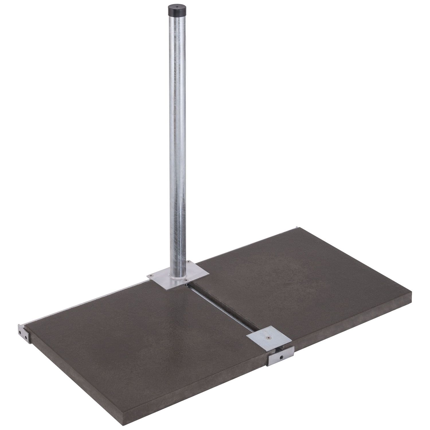DUR-line 21025 2PL Balkonständer für 2 Platten - 48/850/feuerverzinkt \n Masthöhe:  85 cm Ø: 48 mm,für 2 Betonplatte (50 cm) feuerverzinkt 2X50SV rostfrei