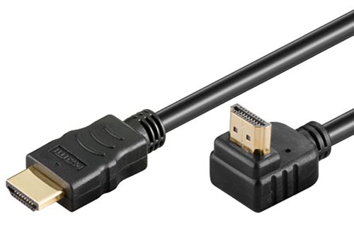 Wentronic 31917  HDMI Kabel HiSpeed/wE G-90° 2 m schwarz