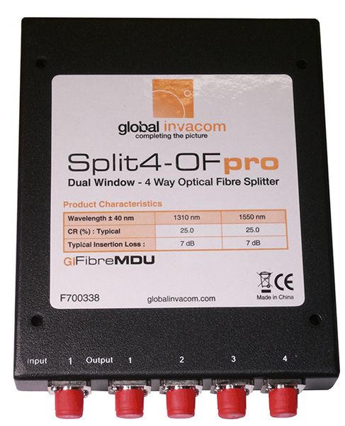 Global Invacom Fibre SP4-OFpro Optischer Verteiler 4-Wege