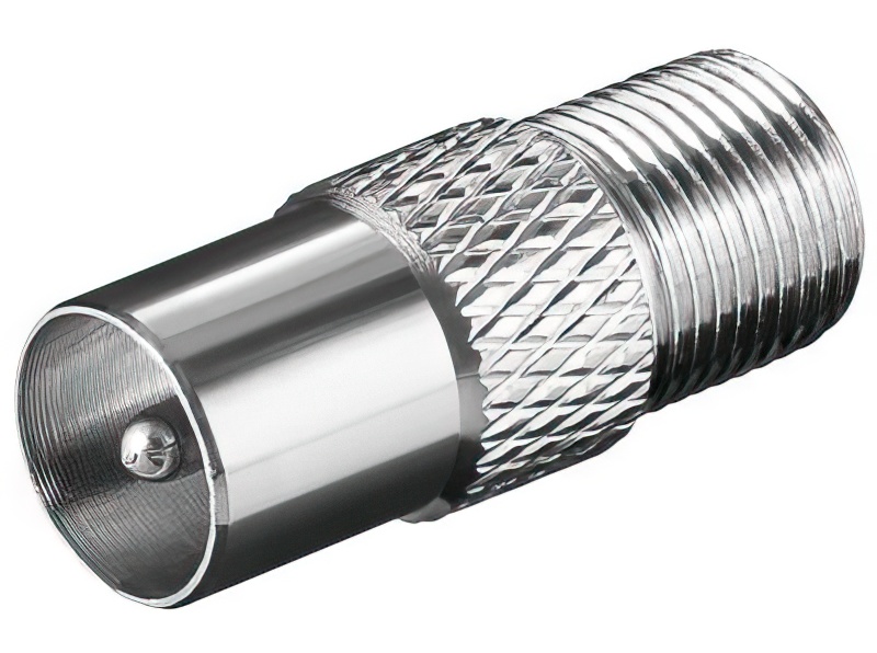 F-Adapter F-Kupplung auf Koaxstecker