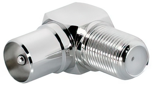 F-Adapter Winkeladapter F-Kupplung Koax-Stecker 9.5 mm