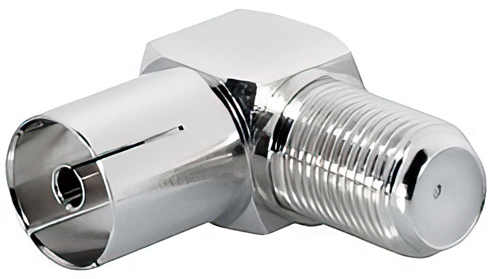 F-Adapter Winkeladapter F-Kupplung Koax-Kupplung 9.5 mm