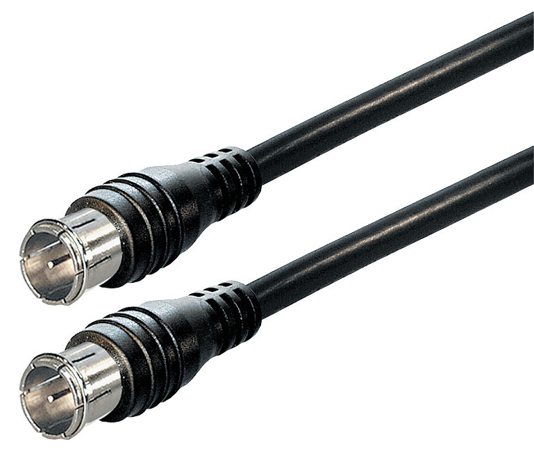 1.5 m Sat-Anschlusskabel Quick F-Stecker - Quick F-Winkelstecker,\n mit F-Quicksteckern ein Winkelstecker Länge: 1.5 m schwarz