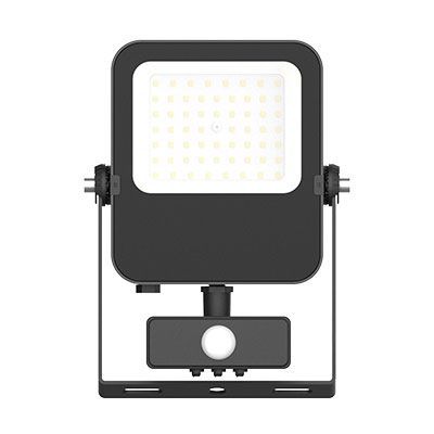 Luxna Lighting LED Strahler/Scheinwerfer 50 Watt mit Bewegungsmelder 4000K 6000Lm IP65 grau