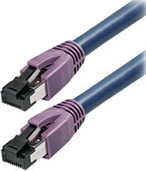 2m CAT 8.1 Netzwerkkabel Patchkabel Transmedia TI28-2L 25/40GBase-T Länge: 2 m S/FTP PIMPF PATCH Kabel Farbe: dunkel blau Höchste Übertragungsarten bis 40000 MBits 20000 Mhz [Neuste Technik, ersetzt CAT5 CAT6 CAT7 CAT8]