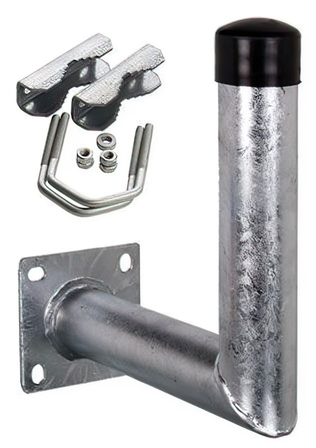 25cm Profi Wandhalter / Mastausleger \n,Auslage 25 cm galvanisch verzinkt rostfrei mit Zahnschellen