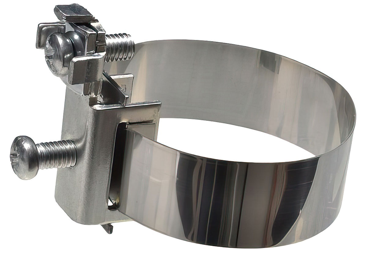XmediaSat ETEB2 Band Erdungsschelle | Erdungsrohrschelle,\n 8-120 mm rostfreier Stahl (V2A)