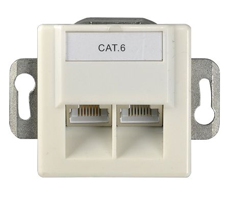 XmediaSat CAT6UP-W Cat6 Netzwerkdose für Unterputzmontage weiß