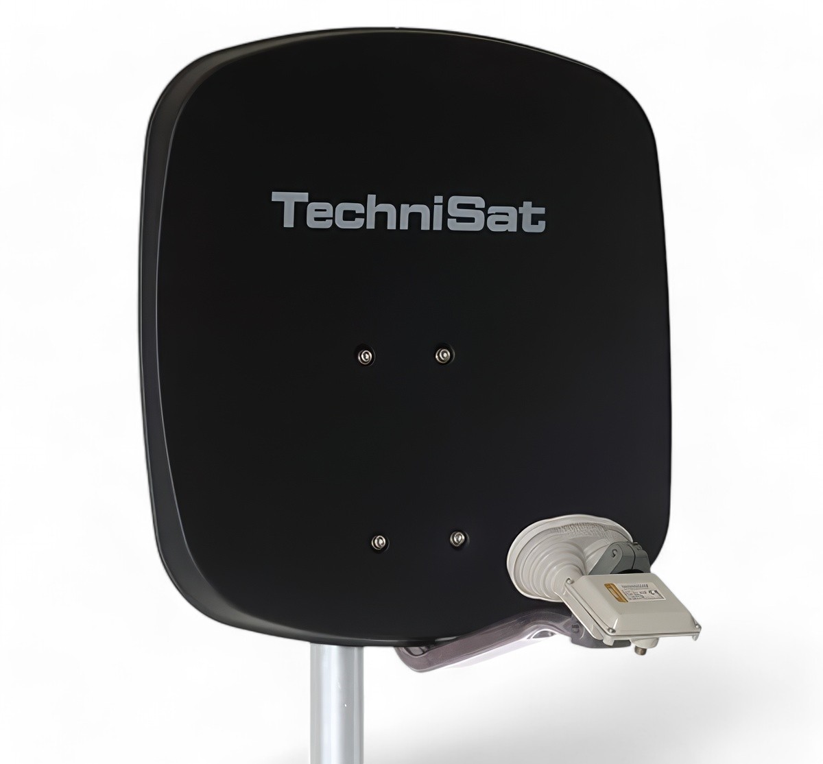 1 Teilnehmer Sat-Anlage Astra / Hotbird - TechniSat DigiDish 45A + MBS \n 1 Anschluss anthrazit mit Maximum Single Monoblock 4K / 3D / HDTV ready inkl. Masthalterung