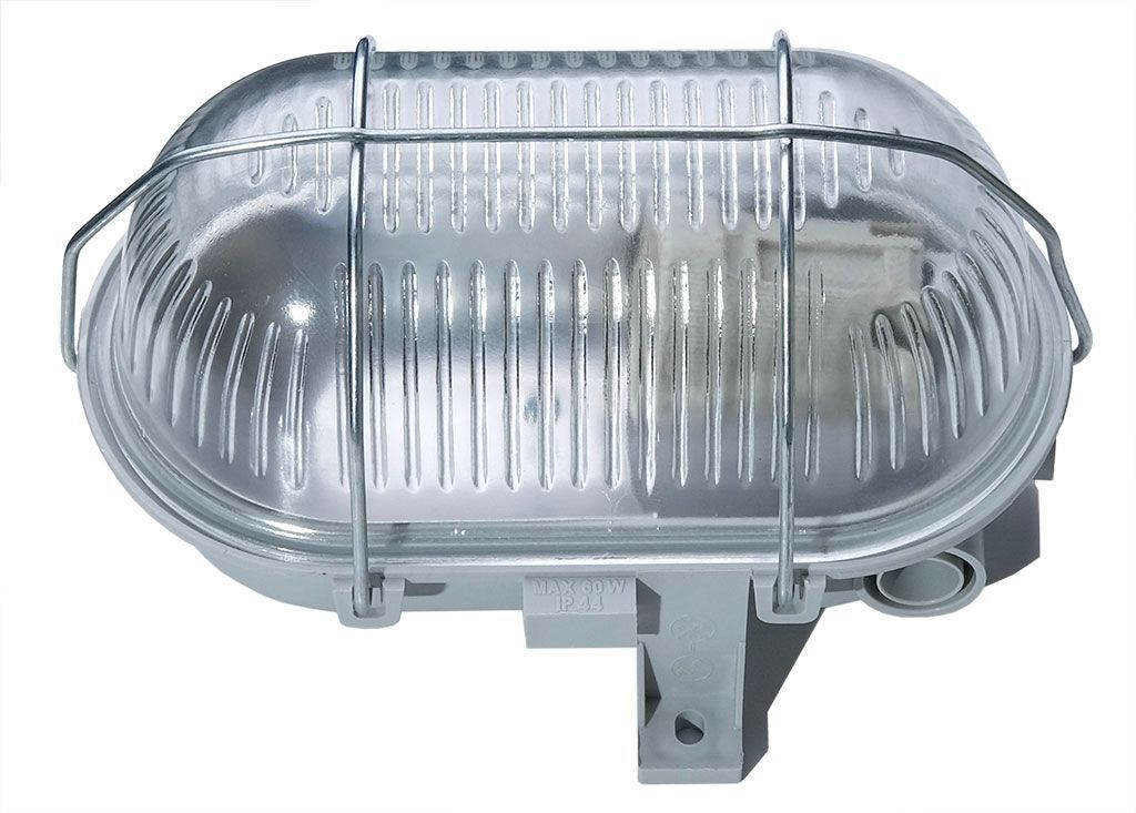 Luxna Lighting Decken- und Wandanbauleuchte E27 Glasleuchte grau