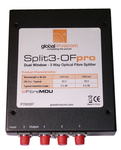Global Invacom Fibre SP3-OFpro Optischer Verteiler 3-Wege