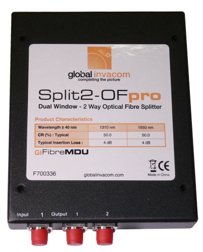 Global Invacom Fibre SP2-OFpro Optischer Verteiler 2-Wege