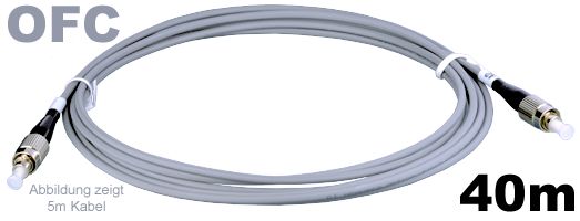 40m optisches Sat-Kabel Global Invacom Fibre F128 Single Kabel,\n Länge: 40 m Verbindungskabel vorkonfektioniert mit 2 x FC/PC Stecker