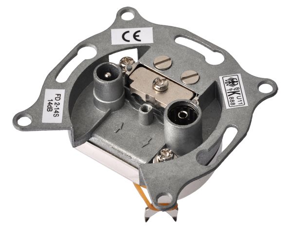 BK-Antennensteckdose FD2-14S Durchgangsdose 14 dB