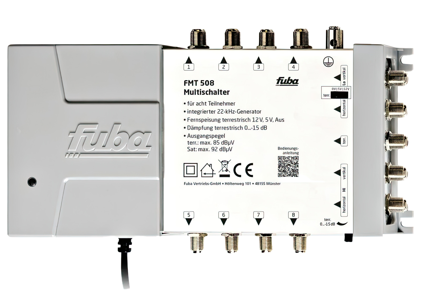 Multischalter 5/8 - Fuba FMT 508 für 8 Teilnehmer
