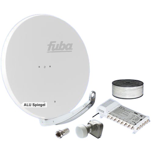 8 Teilnehmer Sat-Anlage - Fuba SProfi85 HS08W \n Schüsselgröße: 85 cm 8 Anschlüsse weiß 4K / 3D / HDTV ready