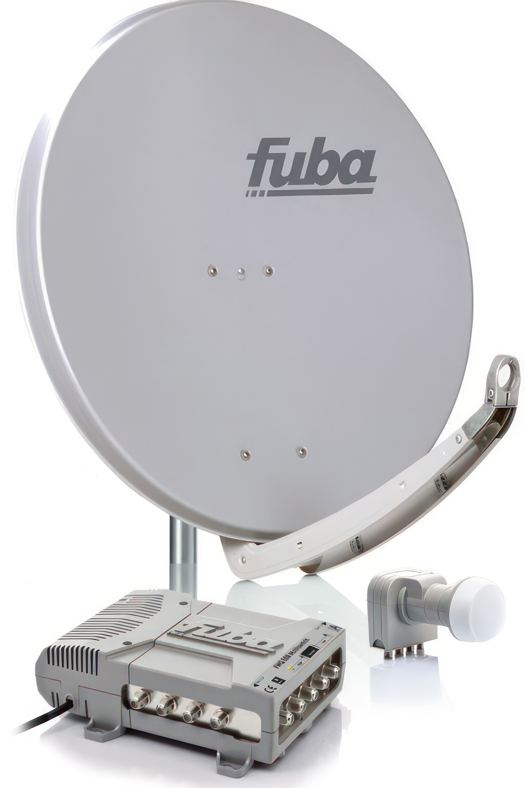 8 Teilnehmer Sat-Anlage - Fuba Profi85 HD08G \n Schüsselgröße: 85 cm 8 Anschlüsse hellgrau 4K / 3D / HDTV ready
