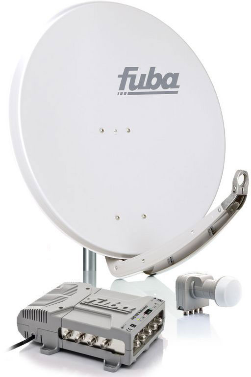 8 Teilnehmer Sat-Anlage - Fuba Profi85 HD08W \n Schüsselgröße: 85 cm 8 Anschlüsse weiß 4K / 3D / HDTV ready