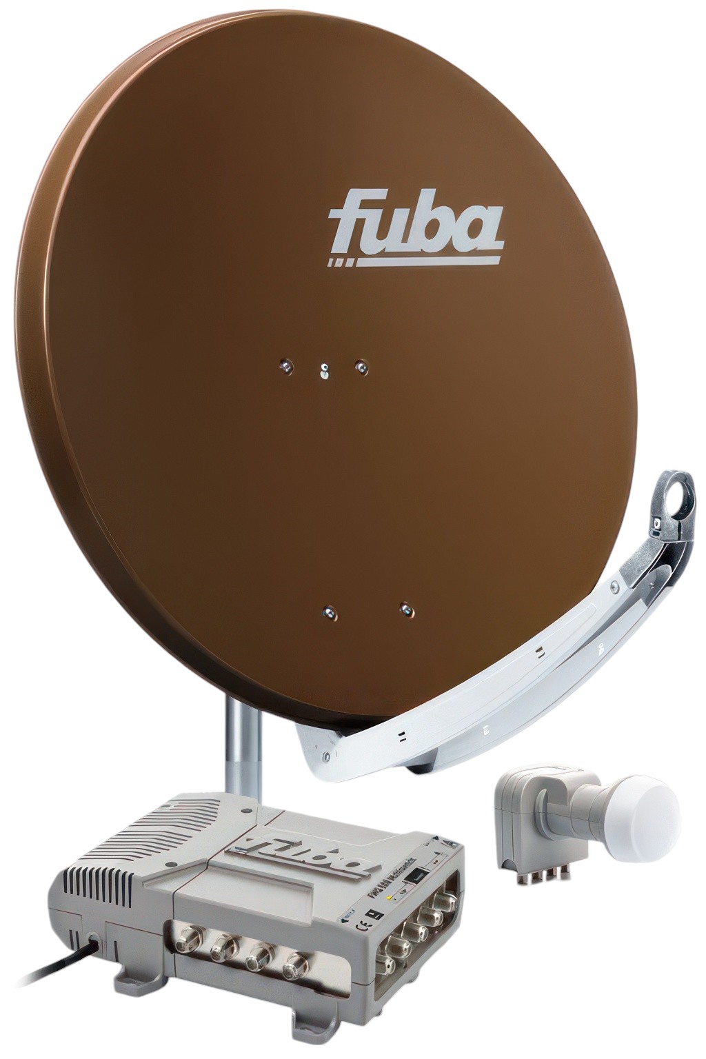 8 Teilnehmer Sat-Anlage - Fuba Profi85 HD08B \n Schüsselgröße: 85 cm 8 Anschlüsse braun 4K / 3D / HDTV ready