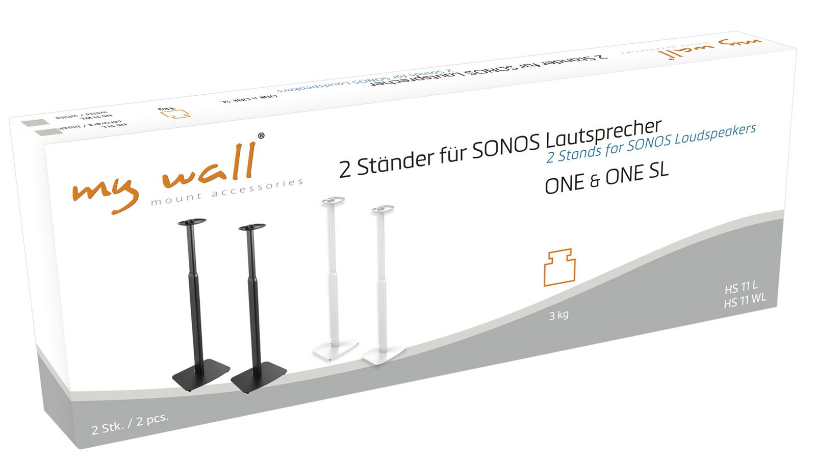 2�St�nder f�r Sonos Lautsprecher One& ONE SL My Wall HS11W-/bilder/big/hs11_hs11w_karton.jpg