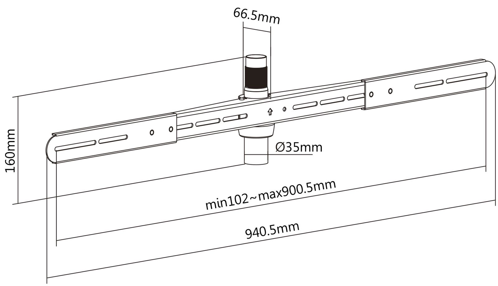 Soundbar-Halterung f�r Staffelei / Bodenstativ My Wall HZ16W-/bilder/big/hz16_hz16w_tz.jpg