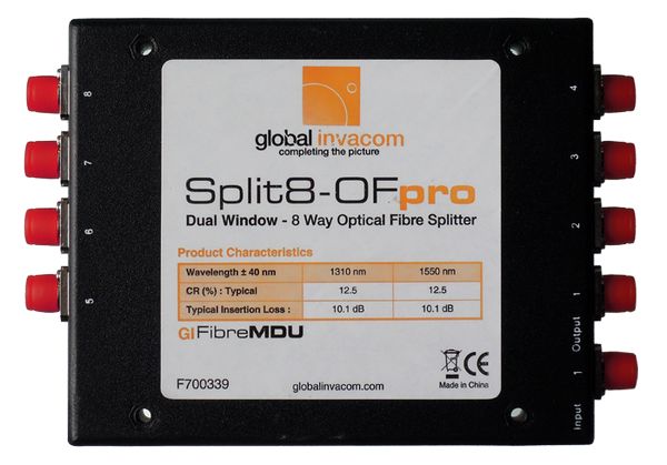 Global Invacom Fibre SP8-OFpro Optischer Verteiler 8-Wege
