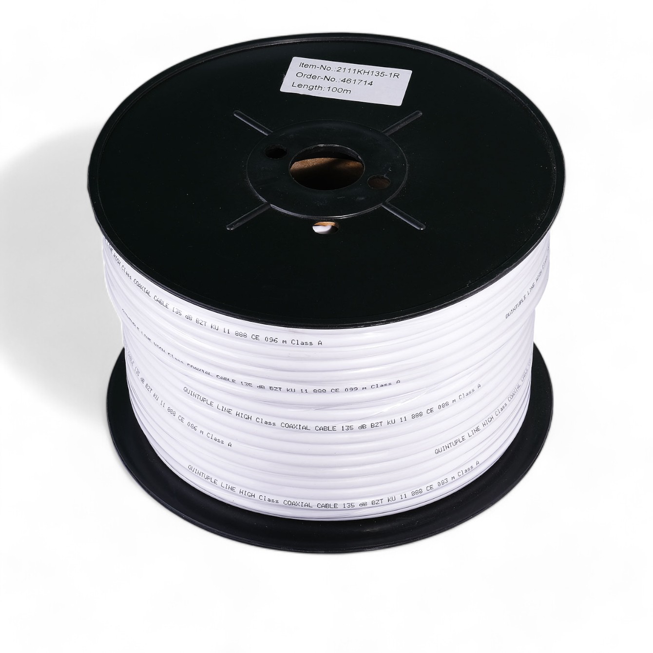 Antennenkabel - Transmedia KH135-100 \n 8.2 mm 135 dB Sat Kabel HIGH Class A