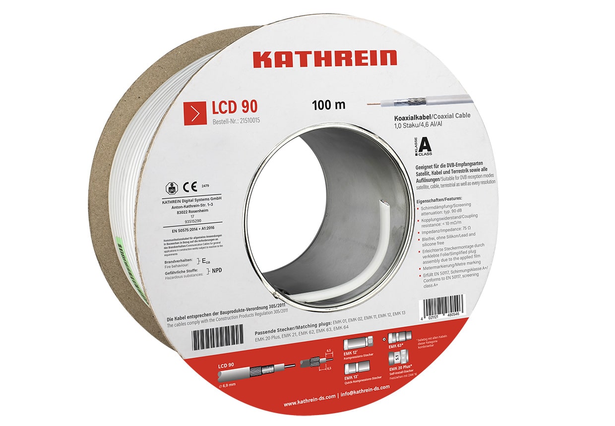 Sat-Kabel - Kathrein LCD 90 Class A weiß