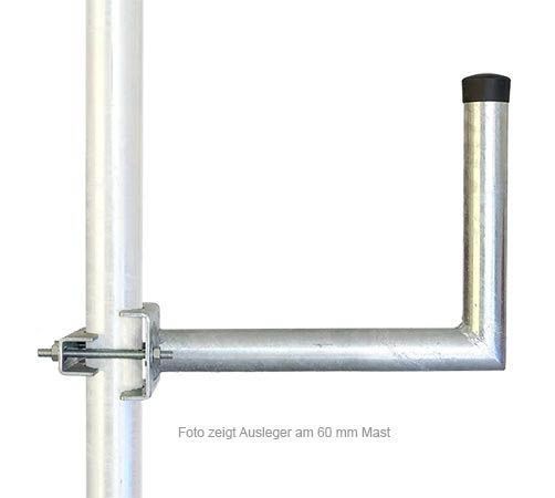 50cm Mastausleger XmediaSat xm-line 090007 \n Auslage 50 cm Masthöhe 15 cm feuerverzinkt rostfrei mit Zahnschellen