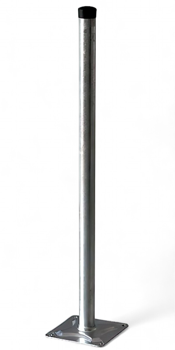 1.2m Antennenmast mit Fuß - XmediaSat 060053 \n Masthöhe: 120 cm Ø: 48 mm feuerverzinkt rostfrei mit Mastkappe