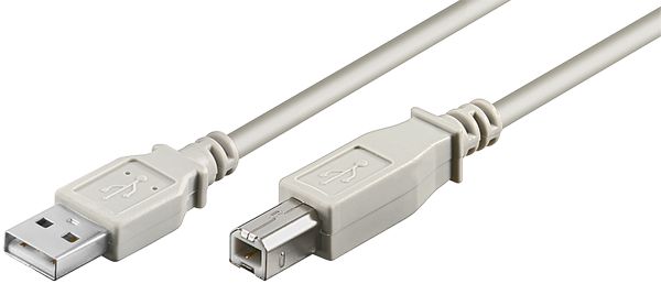 Wentronic USBAB1.8 USB Verbindungskabel A/B 1.8 m beige