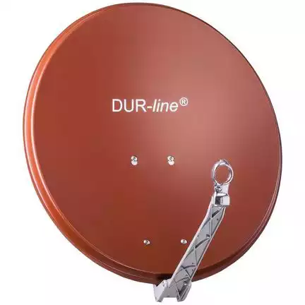 65cm Satellitenschüssel - DUR-line Select 60/65 R Ø: 65 cm ziegelrot (RAL 8012) Spiegel Feedarm und Rückenteil aus ALU