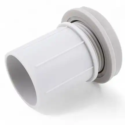 XmediaSat M63 PVC-Rohradapter mit Gewinde – 63 mm Stangenrohr-Adapter für Verbindungs-/Verteilerdosen lichtgrau (RAL 7035)