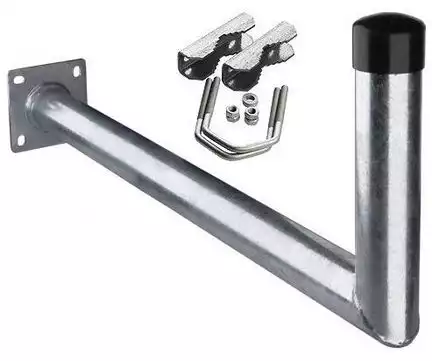 55cm Profi Wandhalter / Mastausleger Auslage 55 cm galvanisch verzinkt rostfrei mit Zahnschellen