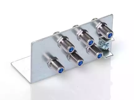 XmediaSat HQ Erdungswinkel 6 fach mit Cabelcon F-81 F-Anschlüssen 