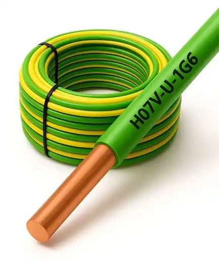 100 Meter - 1x6mm² Potentialausgleich Erdungskabel - XmediaSat H07V-U 1 x 6 mm² grün/gelb