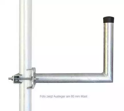40cm Mastausleger XmediaSat xm-line Auslage 40 cm Masthöhe 15 cm feuerverzinkt rostfrei mit Zahnschellen