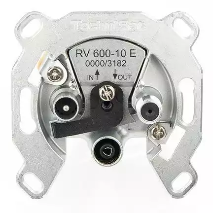 TechniSat RV 600-10 E 0000/3182 SAT- Antennendose Durchgangsdose geeignet für Unicable / Einkabellösungen
